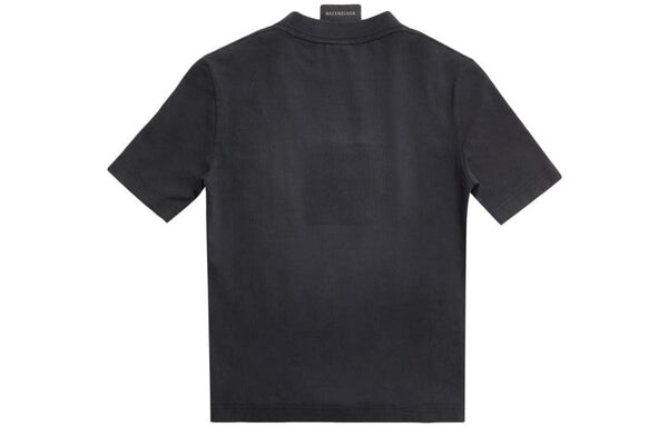 Футболка paris by day tight small fit t-shirt 'black faded' Balenciaga, черный — фото 2