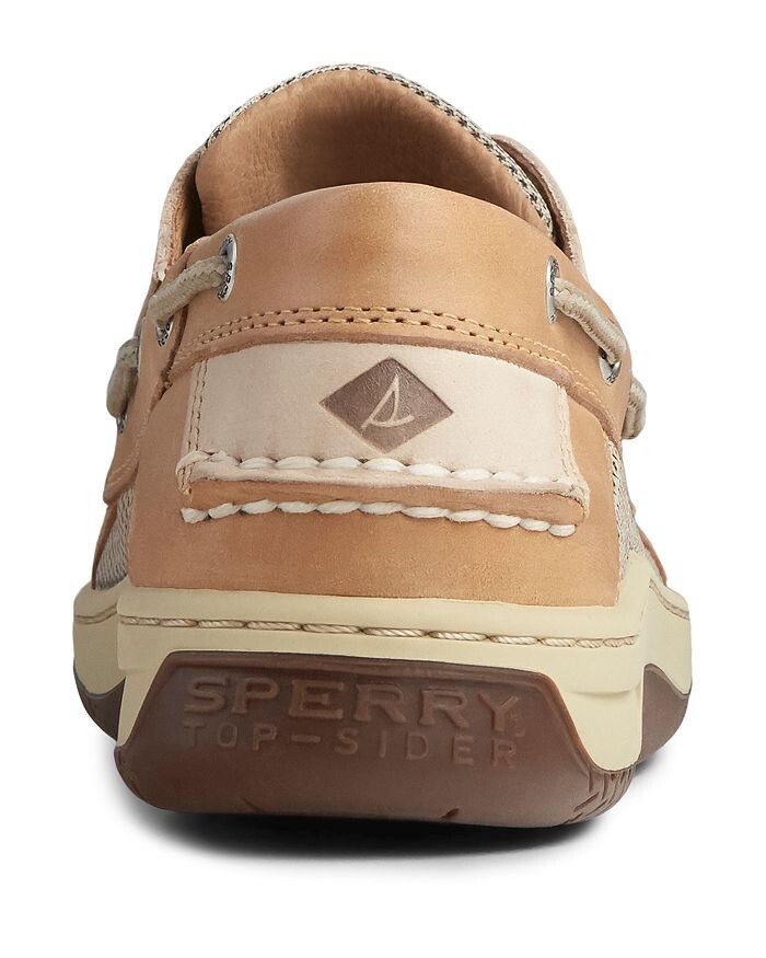 Мужские туфли-лодочки из светло-коричневой кожи с тремя глазками Sperry, коричневый/бежевый — фото 4