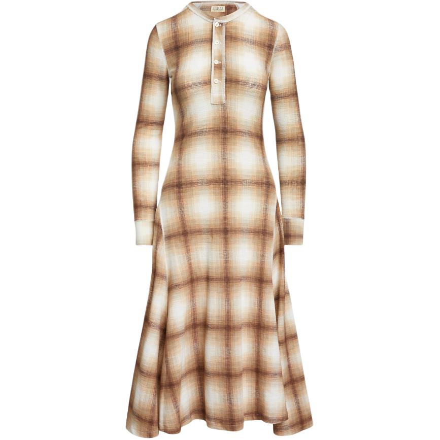 

Женское платье с длинными рукавами Polo Ralph Lauren, коричневый