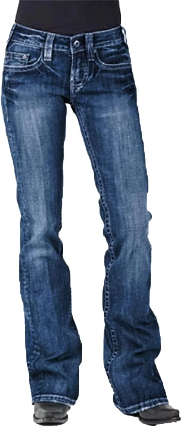 

Женские джинсы Boyfriends Wide Leg Stretch Casual Maiyifu-GJ