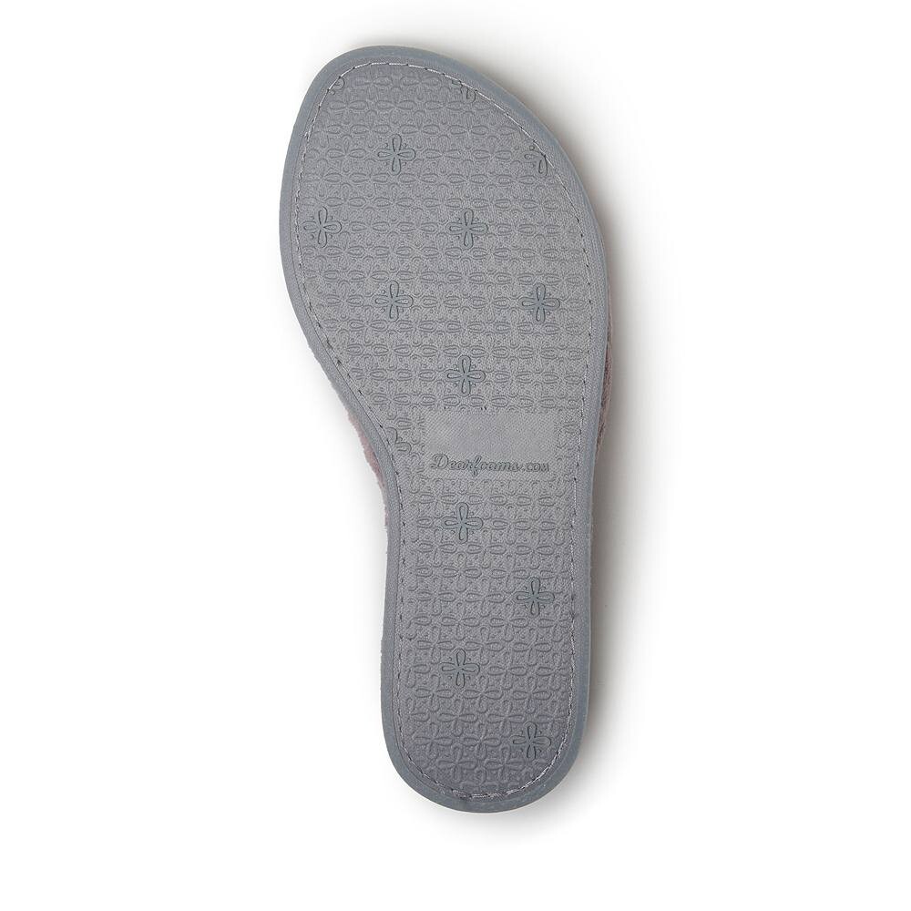 Dearfoams Стеганые женские шлёпанцы из микрофибры Dearfoams, цвет Muslin — фото 4