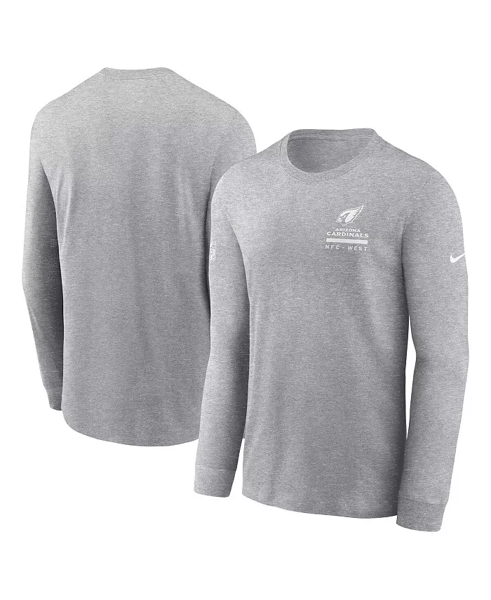 

Мужская серая футболка с длинным рукавом Arizona Cardinals Sideline Performance Nike
