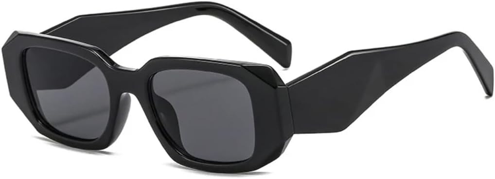 

Модные маленькие прямоугольные женские солнцезащитные очки в стиле ретро с широкими дужками, солнцезащитные очки UV400 для мужчин, фиолетовые солнцезащитные очки UUPTTPL, Black Gray