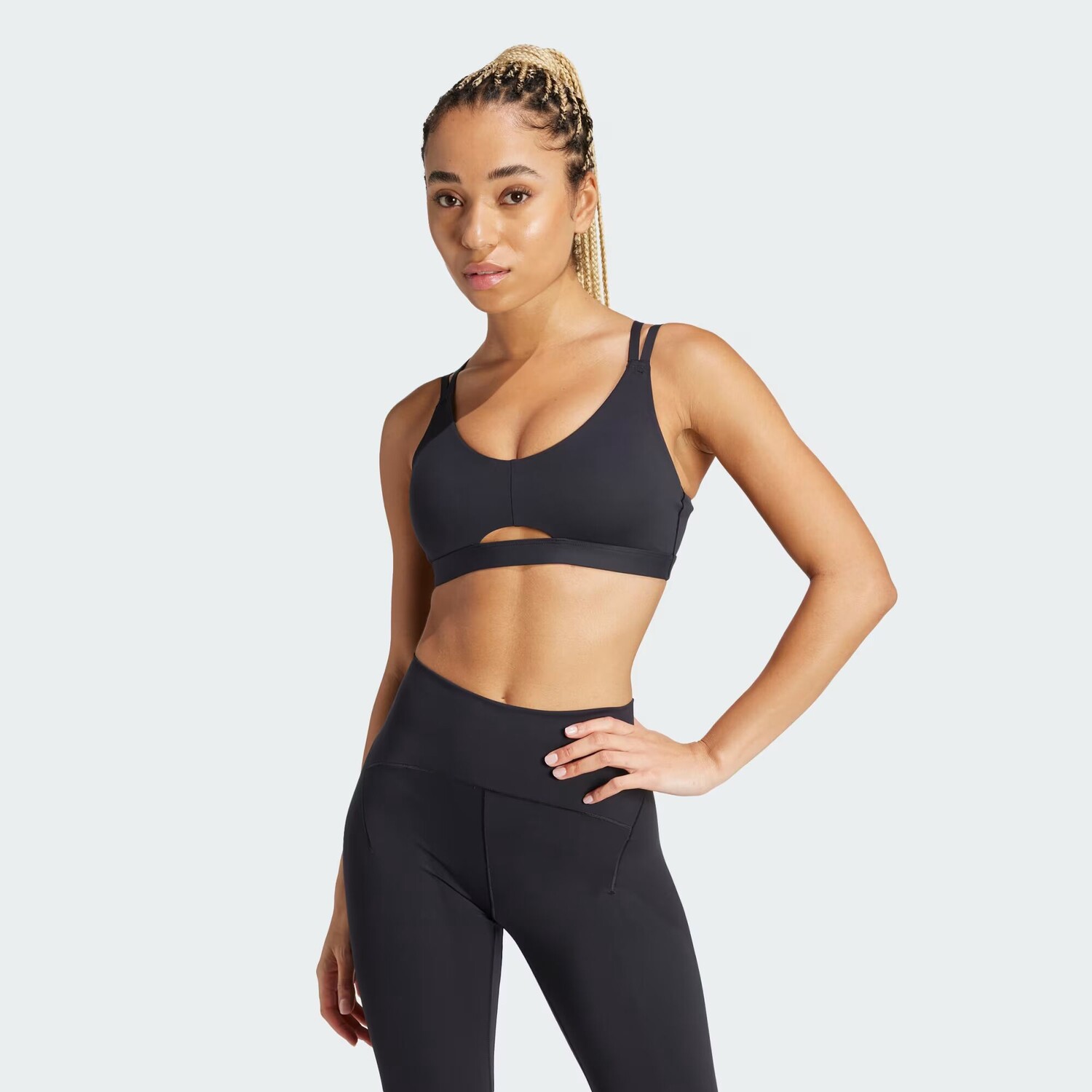 

Легкий поддерживающий бюстгальтер All Me Luxe Adidas, цвет Black