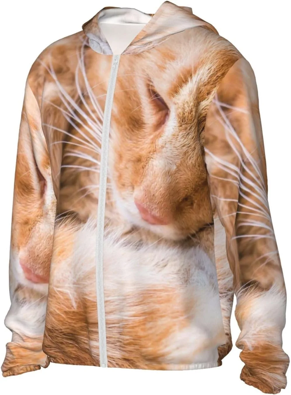 Толстовка Lazy Cat с защитой от солнца, длинный рукав, легкая спортивная одежда с молнией для мужчин и женщин — фото 3
