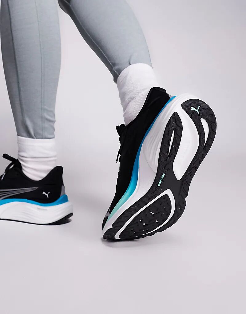 Кроссовки Puma Electrify Nitro 4 черного и бирюзового цветов — фото 3