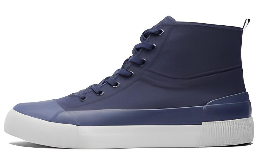 

Резиновые парусиновые туфли мужские высокие белые/королевские синие/зеленые папоротники Aigle