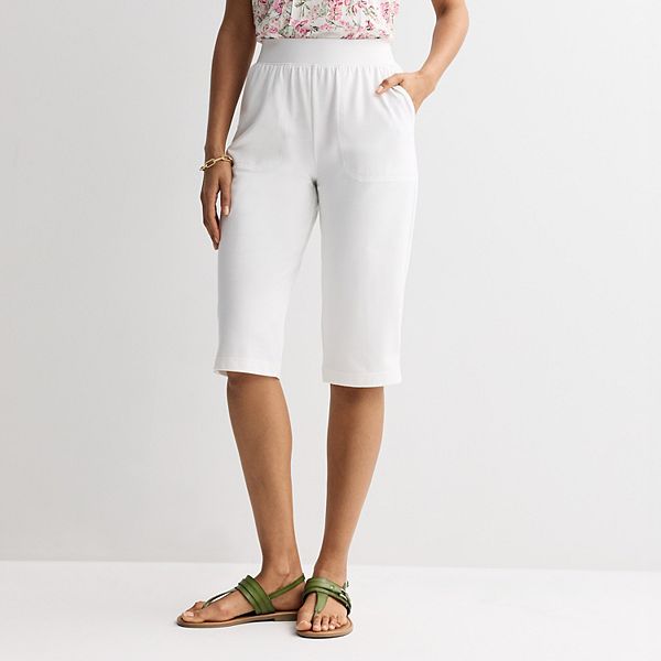 

Женские шорты-скиммеры с резинкой Croft & Barrow, Bright White