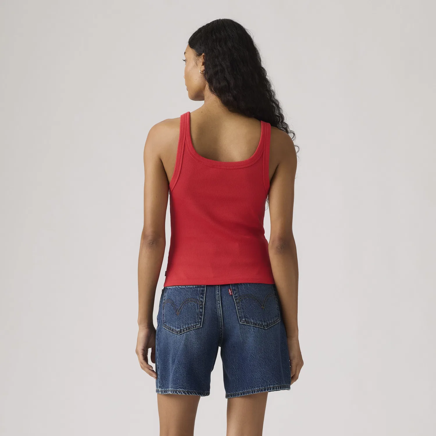 Базовая ребристая майка Levi's, Red — фото 4