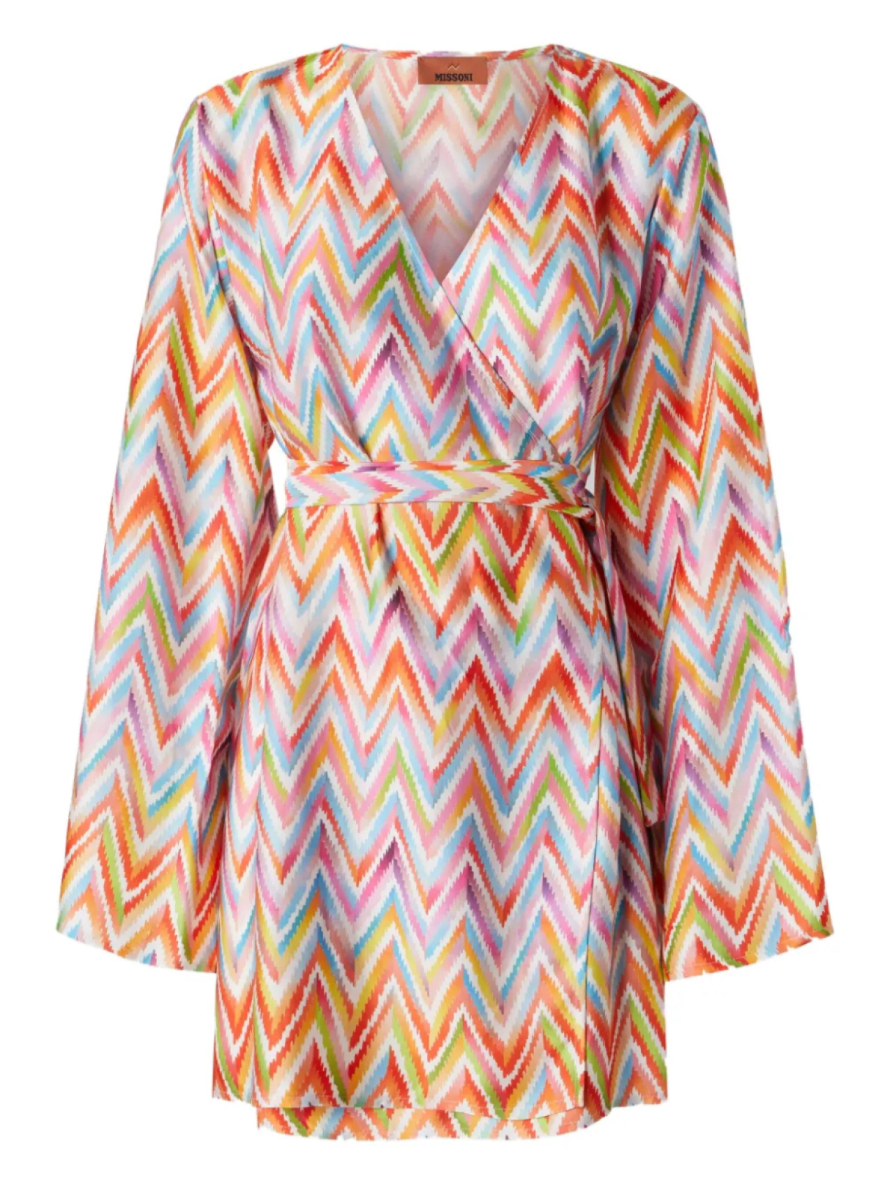

Платье мини с узором зигзаг Missoni, оранжевый