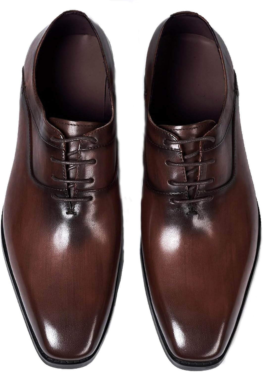 

Мужские современные туфли-оксфорды Santimon с кепкой, классические туфли для делового костюма, модные туфли-дерби из натуральной кожи для выпускного вечера, свадьбы, бизнеса и повседневной носки, а также для смокинга, коричневый