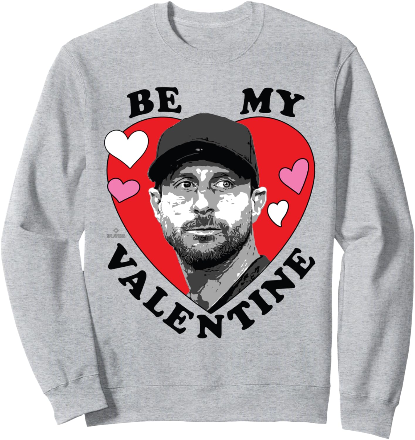 

Толстовка Max Scherzer Be My Valentine Texas Baseball MLBPA Ryno Sports, серый