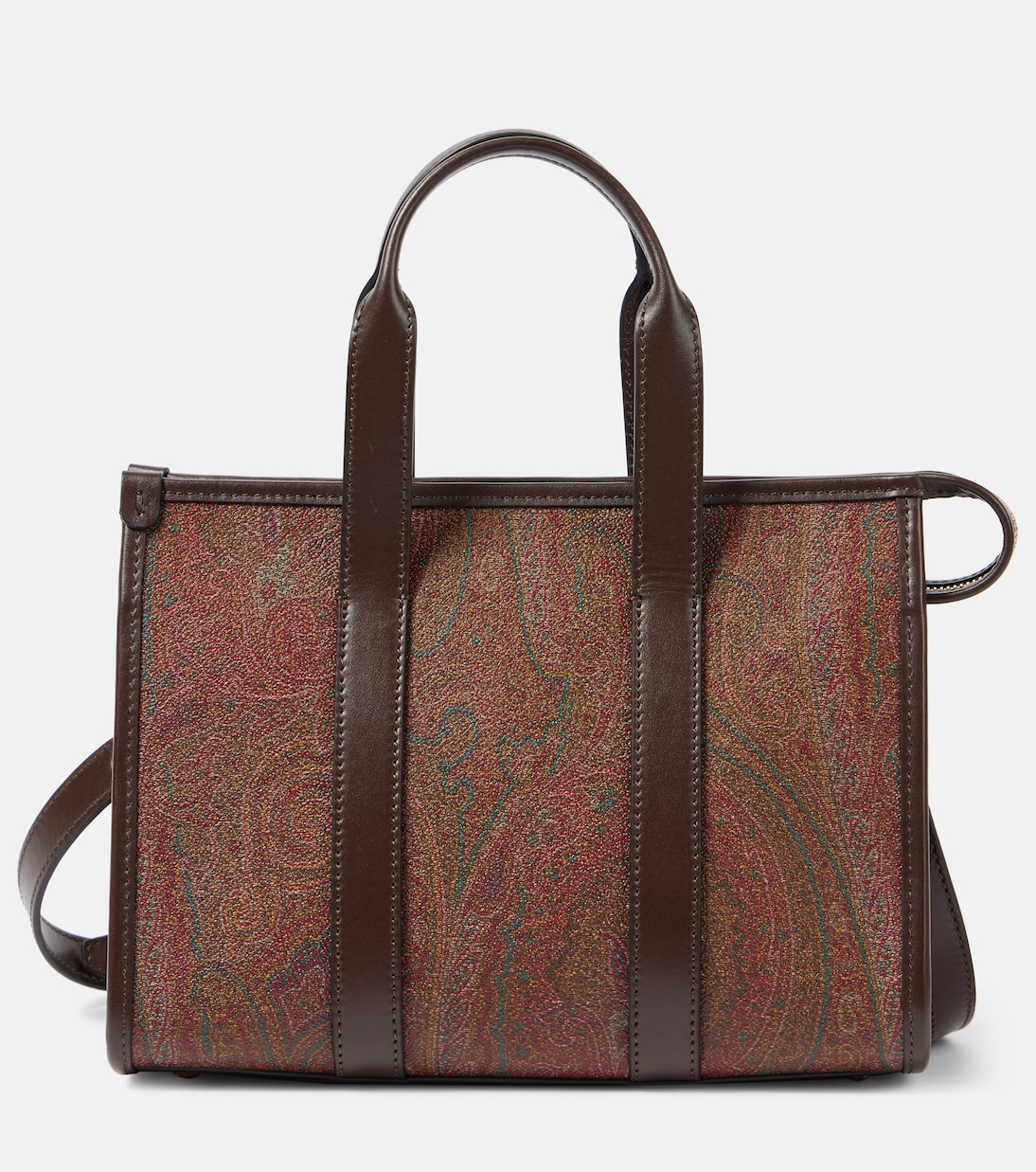 

Сумка-шоппер большая из парусины с узором пейсли Etro, Marrone 2