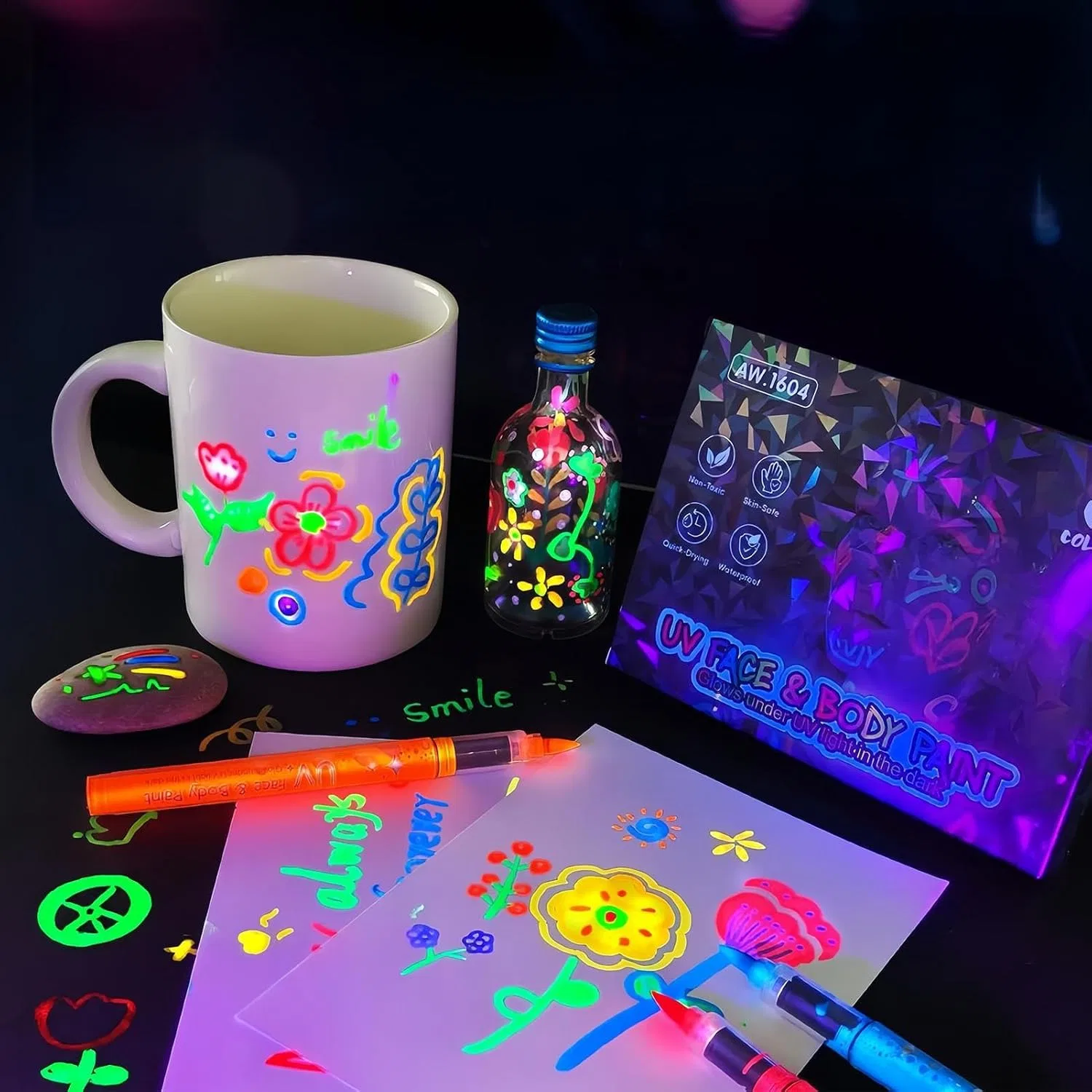 Маркер для лица UV-реактивный, 1 шт, одного цвета — фото 3