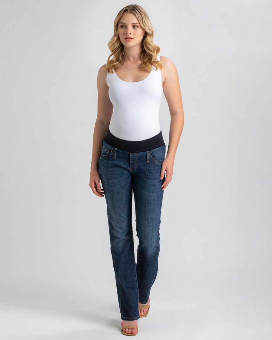 

Джинсы-клеш для беременных, узкие PIETRO BRUNELLI MATERNITY, Dark wash