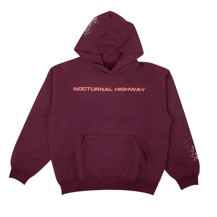 

Худи Sp5der Highway Graphic Hoodie Sweatshirt Purple, фиолетовый