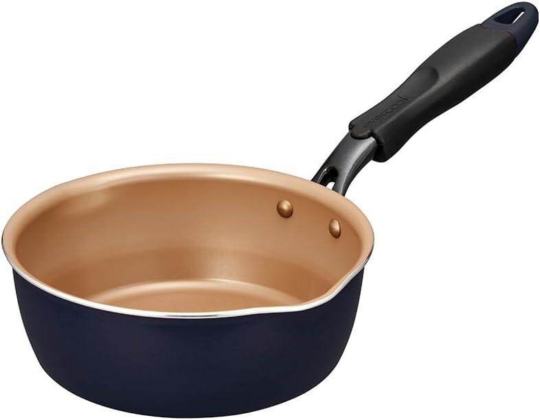 

Evercook Multi-Pan, 7,1 дюйма (18 см), газовая плита, легкая, глубокая, сковорода с антипригарным покрытием, без ПФОК, темно-синего цвета, Doshisha, Navy
