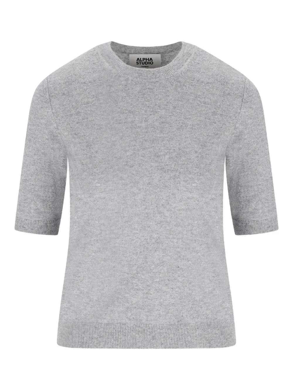 

Кашемировый свитер с короткими рукавами ALPHA STUDIO, серый