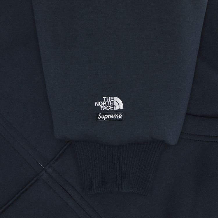 Толстовка Supreme x The North Face Down Filled Zip Up Hooded Sweatshirt, Navy — фото 3