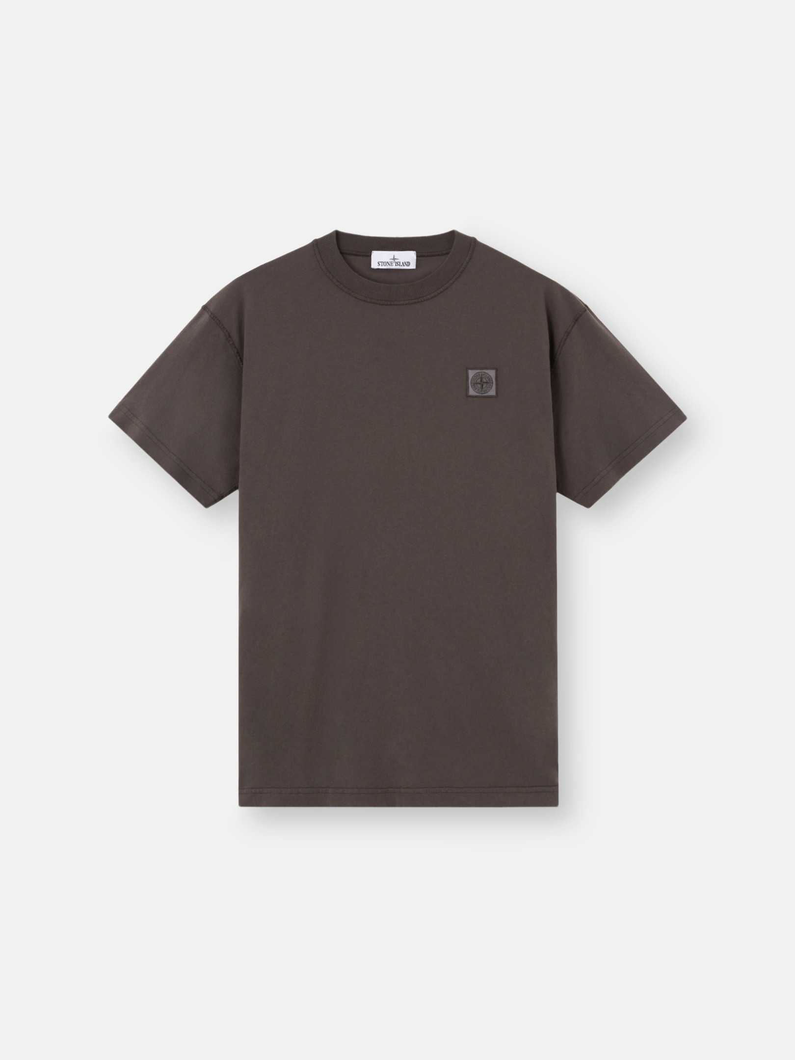 

Футболка облегающего кроя с короткими рукавами и нашивкой Компас Stone Island 2100029 ORGANIC COTTON JERSEY 'FISSATO' EFFECT, угольно-серый