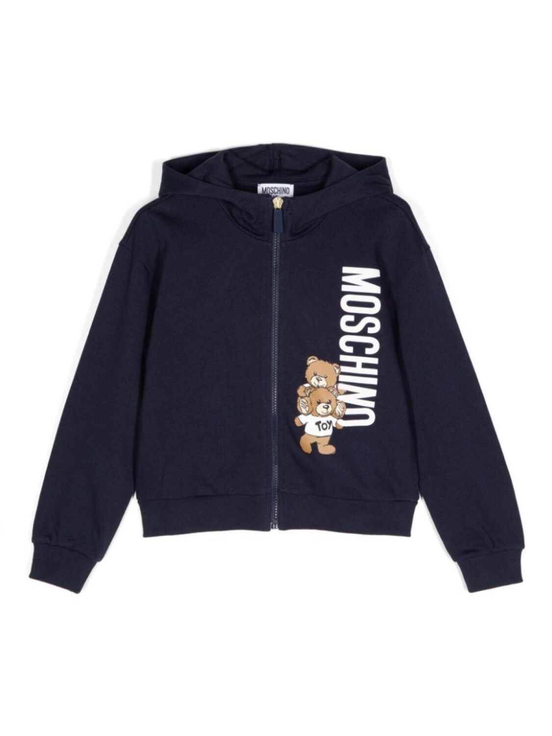 

Moschino Kids куртка на молнии с принтом плюшевого мишки, синий