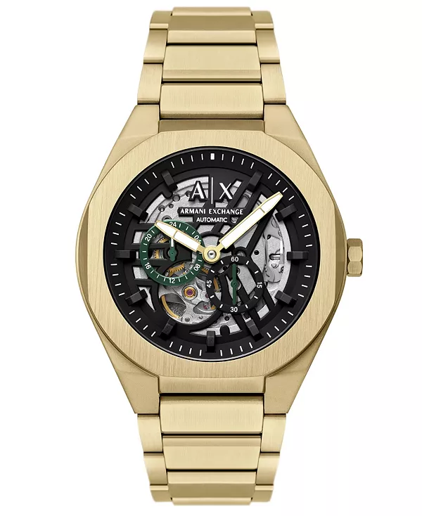 

Мужские часы Armani Exchange Sync с автоматическим механизмом из нержавеющей стали золотистого оттенка, 44 мм A|X Armani Exchange, gold