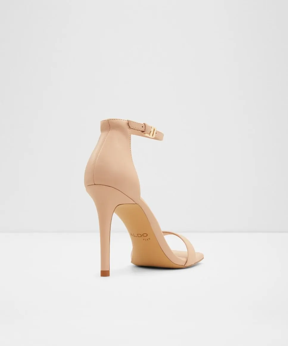 Женские сандалии на каблуке с квадратным носком Aldo, бежевый — фото 2