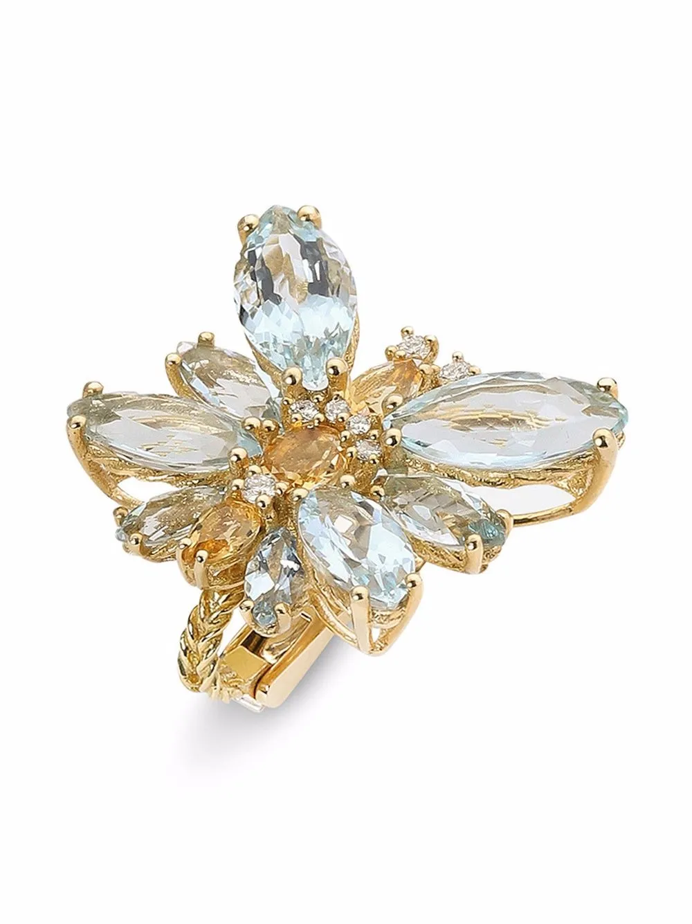 Серьги Spring из желтого золота с камнями DOLCE & GABBANA, золотой — фото 3