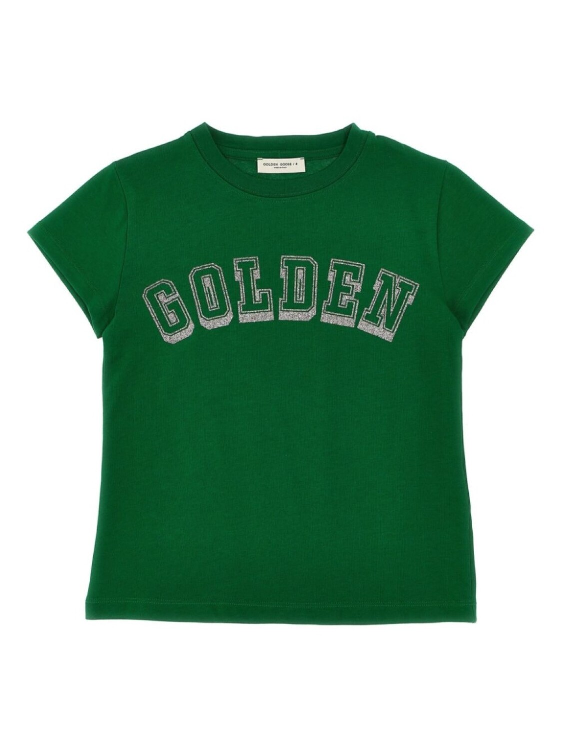 

Футболка с блестками и логотипом Golden Goose Kids, зеленый
