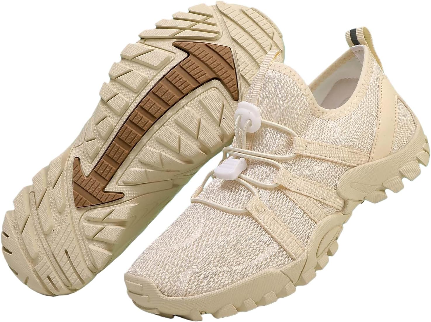 

Мужские водонепроницаемые кроссовки для походов, спортивные, для дайвинга и ходьбы, дышащий вязаный верх, обувь для трекинга на открытом воздухе Xjypuu2, бежевый