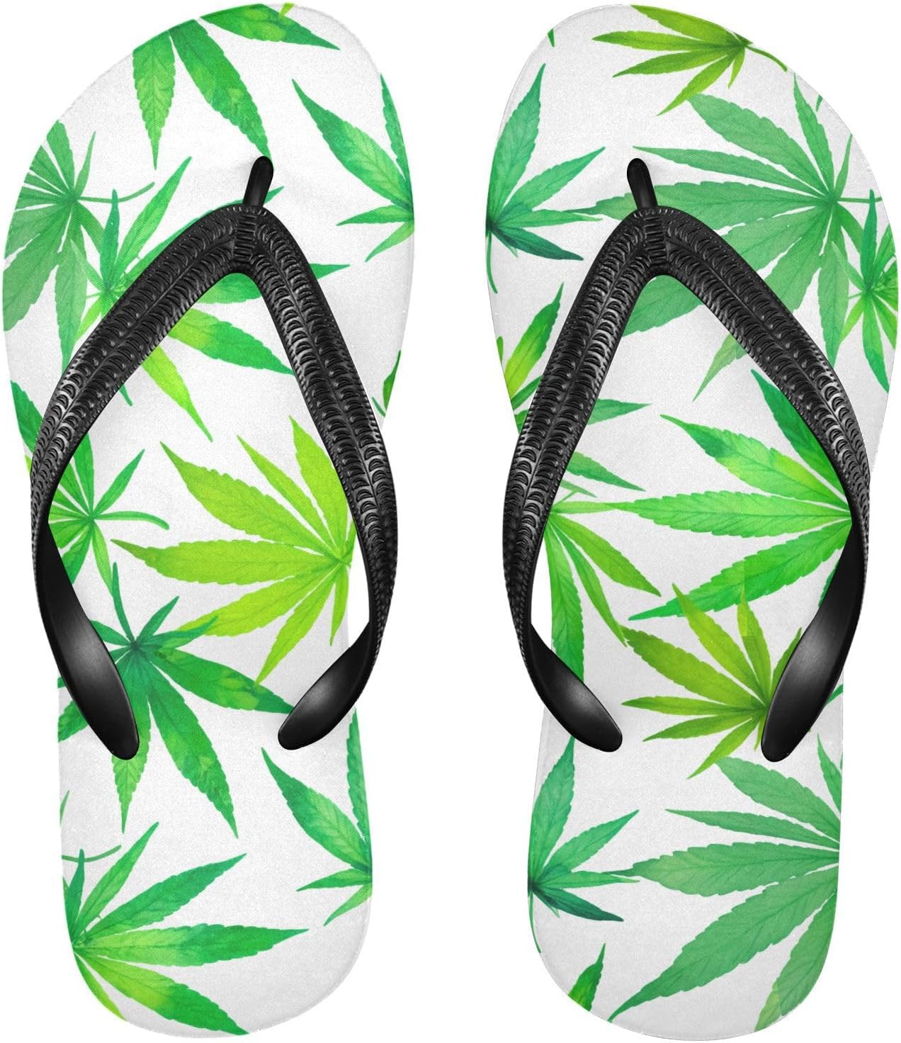 

Летние шлепанцы на пляж с листьями, белые вьетнамки, резиновые нескользящие тапочки для мужчин и женщин Sinestour