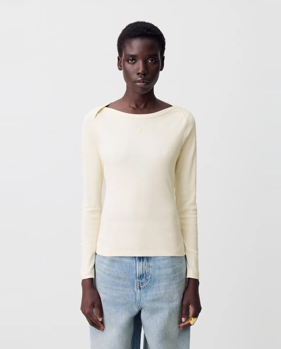 

Женская хлопковая футболка Claudie Pierlot, кремовый