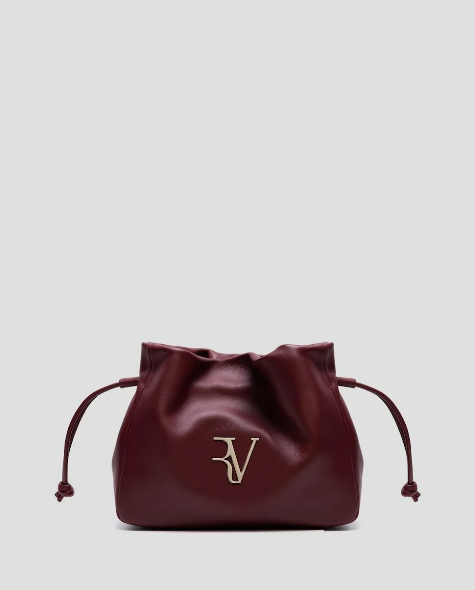

Кожаная сумка через плечо с логотипом RV Сумка Roberto Verino, гранатовый