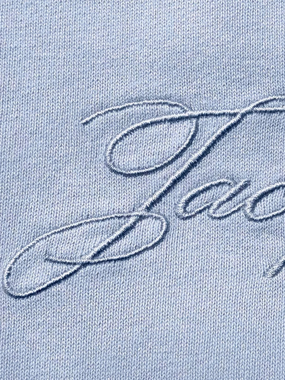 Укороченная футболка с вышитым логотипом Jacquemus, синий — фото 3