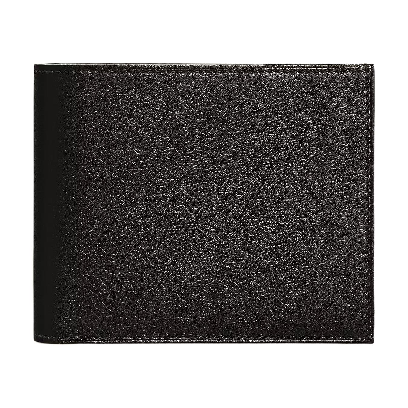 

HERMES Кожаный картхолдер Citizen Twill Evergrain Calfskin мужской черный французский синий сапфировый синий, Black & French Blue & Sapphire Blue