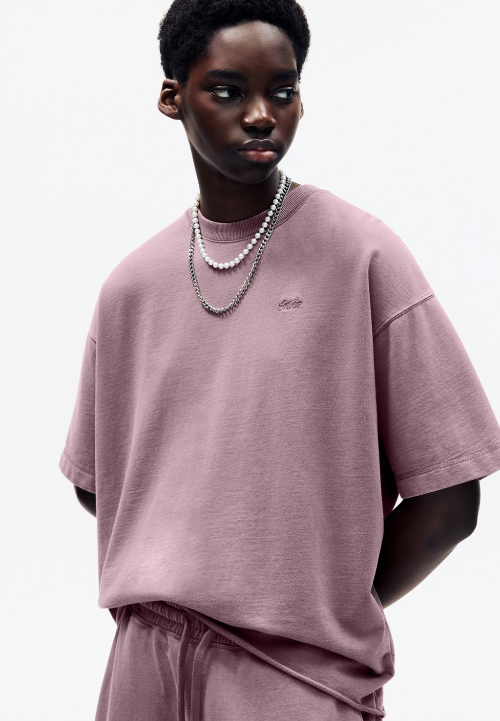 

Базовая футболка PULL&BEAR, лиловый
