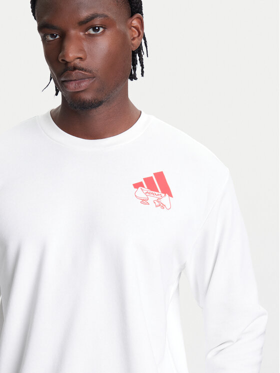 Толстовка обычного кроя Food Noodle Graphic JW4347 Adidas, белый — фото 4
