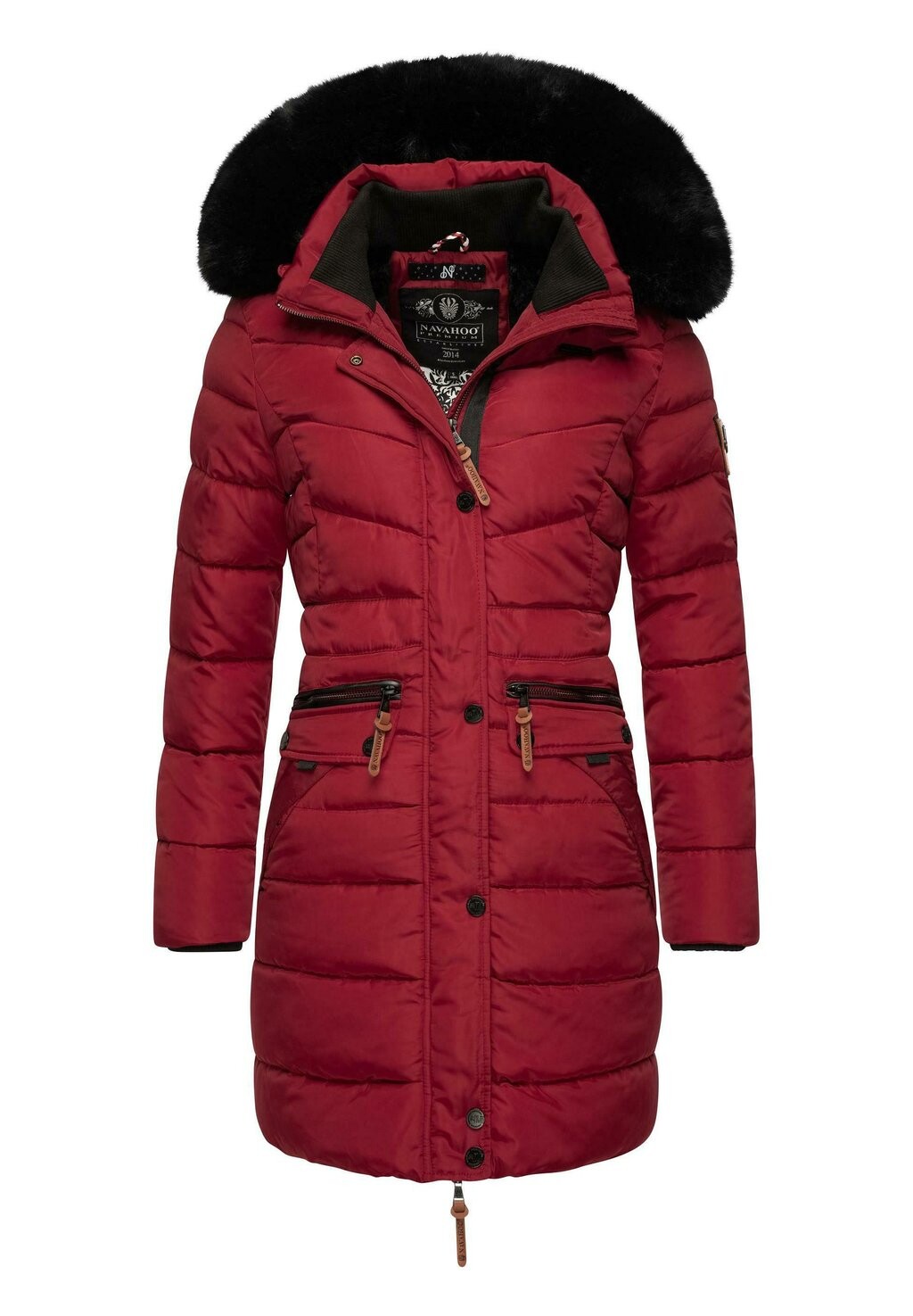

Зимнее пальто Paula Navahoo, цвет dark red with black fur