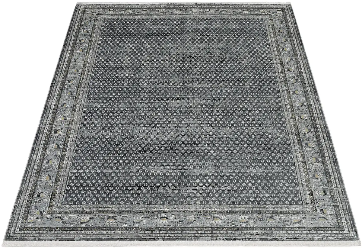 

OCI THE CARPET BRAND "BESTSELLER MIRI" ковер, прямоугольный, винтажный вид, с тонким блеском и тонкой бахромой, гостиная OCI Die Teppichmarke 80х150 см, темно-серый