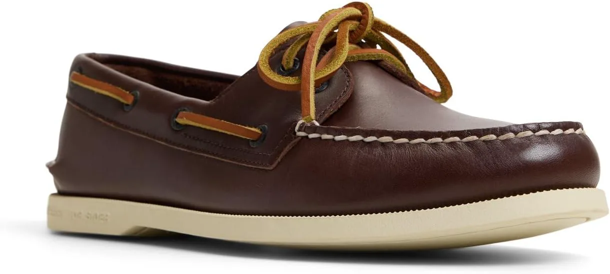 Мужские аутентичные оригинальные лодочные туфли Sperry с двумя глазами, темно-коричневый — фото 2
