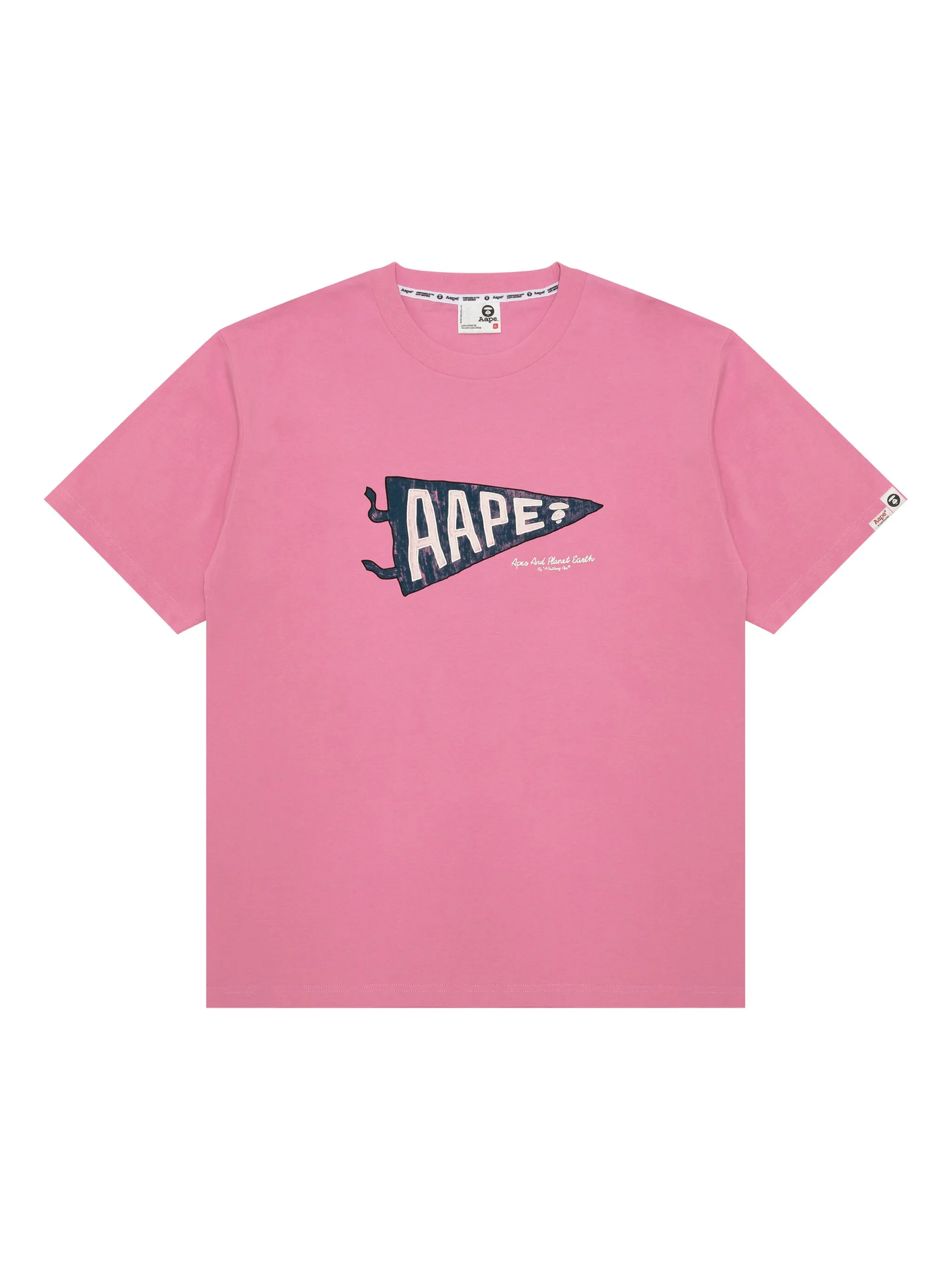 

Футболка с круглым вырезом Aape By A Bathing Ape, розовый