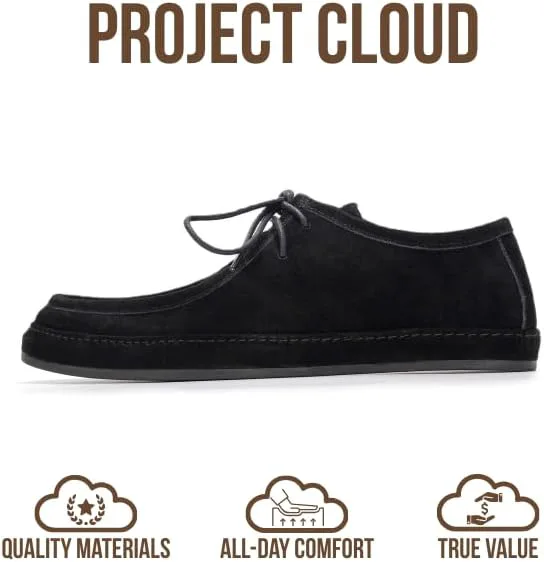 Мужские лоферы Project Cloud из 100% натуральной кожи - повседневные туфли для мужчин с мягкой стелькой, нескользящие мужские лоферы, классическая обувь - водоотталкивающие лоферы для мужчин (Денвер), черный — фото 3