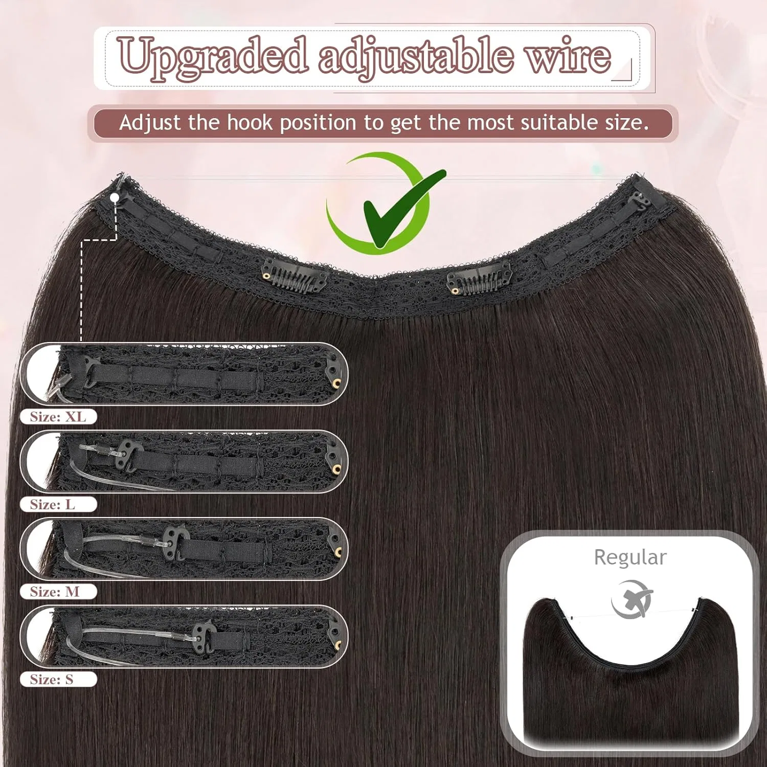 Наращивание волос на невидимой леске SEGO Hair Halo, 40 см Sego, #12/613 Golden Brown With Bleached Blonde — фото 2
