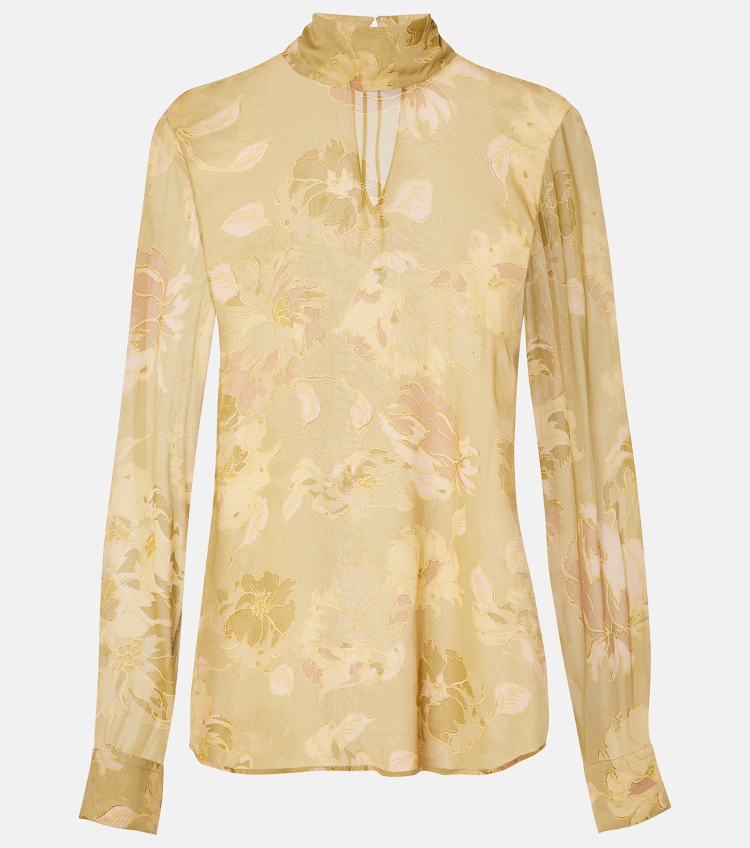 

Прозрачный топ с принтом Dries Van Noten, Ocra