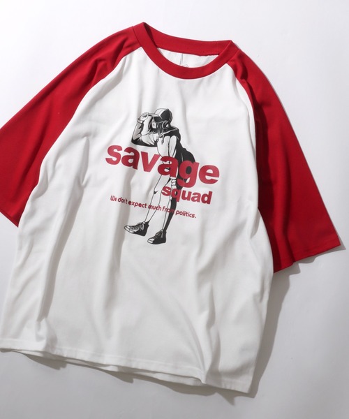 

Футболка оверсайз, винтажная, с рукавами реглан и контрастной окантовкой SITRY, красный