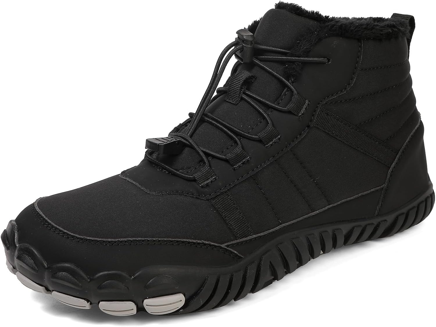 

Зимние мужские походные ботинки, водонепроницаемые, с теплым хлопком и флисовой подкладкой, идеально подходят для походов Generic, черный