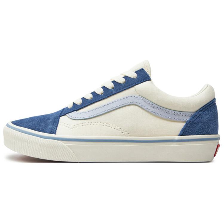 

Кроссовки Vans Old Skool Skateboarding Shoes Women's Low-top White/Blue, белый/синий