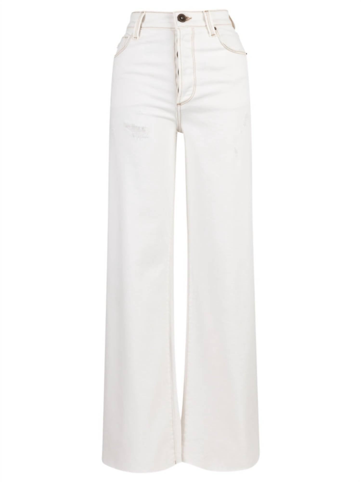 

Женские джинсы Conrad Super High Rise Straight Leg Jeans белого цвета Edyson