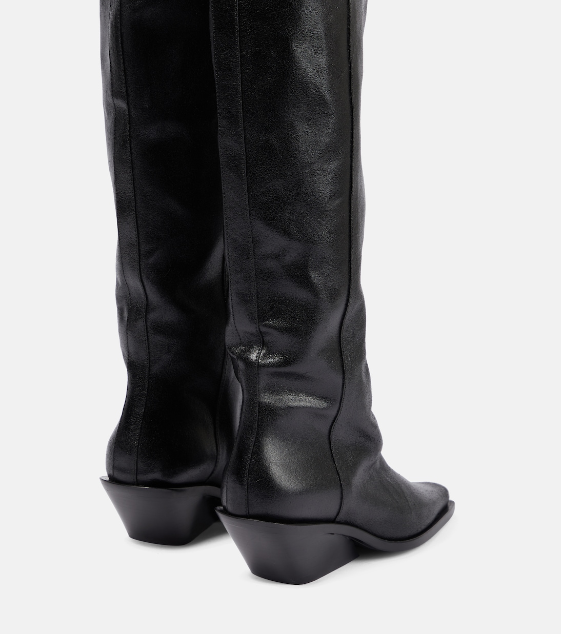 Сапоги Hilde из кожи выше колена Ann Demeulemeester, черный — фото 3