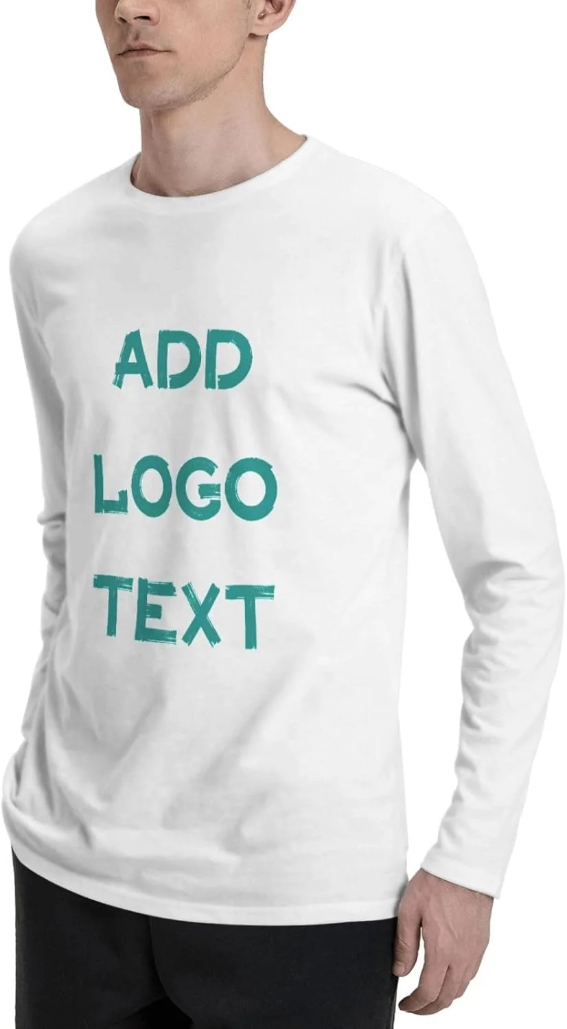 Футболка с длинным рукавом для мужчин Custom Cotton — фото 3